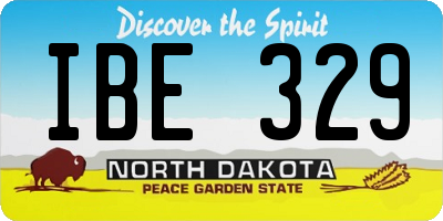 ND license plate IBE329