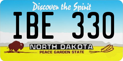 ND license plate IBE330