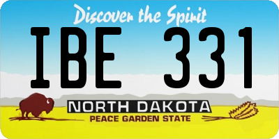ND license plate IBE331