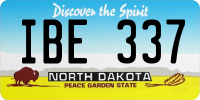 ND license plate IBE337