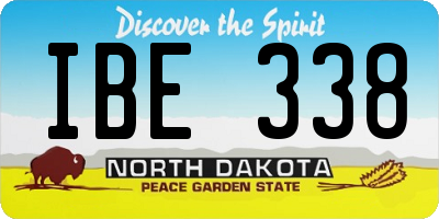 ND license plate IBE338