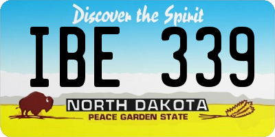 ND license plate IBE339