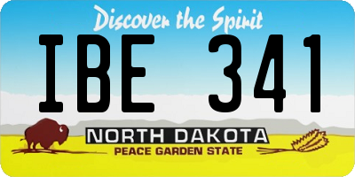 ND license plate IBE341