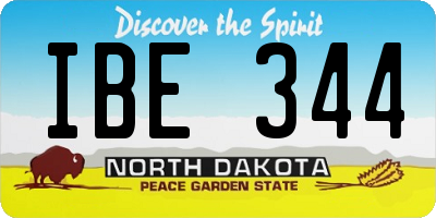 ND license plate IBE344