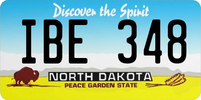 ND license plate IBE348