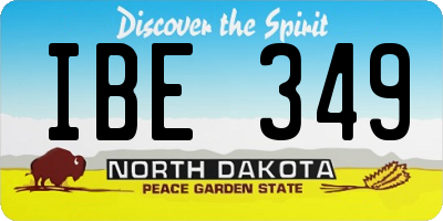 ND license plate IBE349