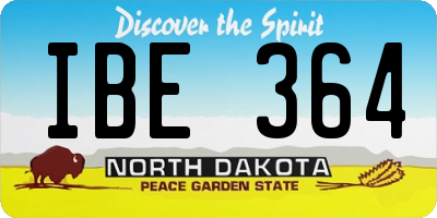 ND license plate IBE364