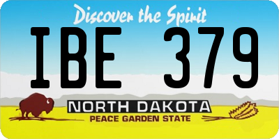 ND license plate IBE379
