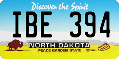 ND license plate IBE394