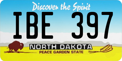 ND license plate IBE397