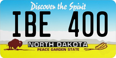 ND license plate IBE400