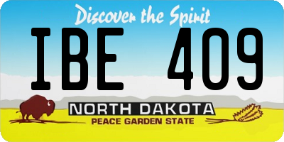 ND license plate IBE409