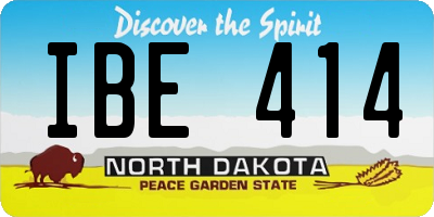 ND license plate IBE414