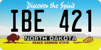 ND license plate IBE421