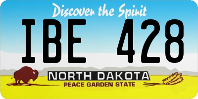 ND license plate IBE428