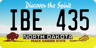 ND license plate IBE435