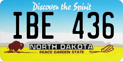 ND license plate IBE436