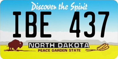 ND license plate IBE437