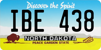 ND license plate IBE438