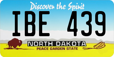 ND license plate IBE439