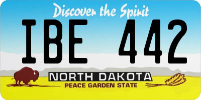 ND license plate IBE442