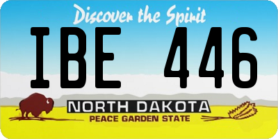 ND license plate IBE446
