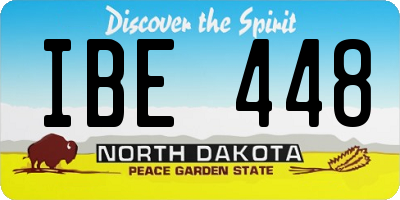 ND license plate IBE448