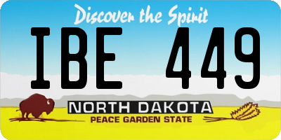 ND license plate IBE449