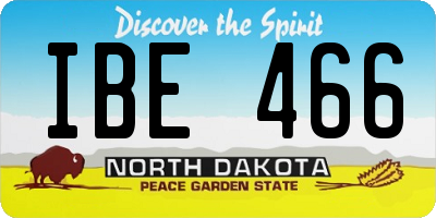 ND license plate IBE466