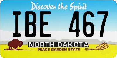 ND license plate IBE467