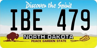 ND license plate IBE479