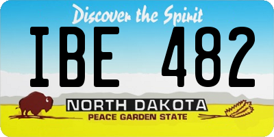 ND license plate IBE482