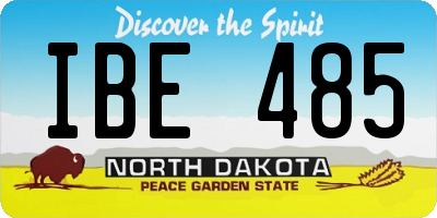 ND license plate IBE485