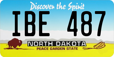 ND license plate IBE487