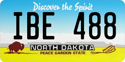 ND license plate IBE488