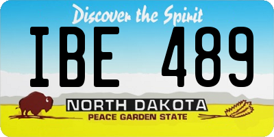 ND license plate IBE489