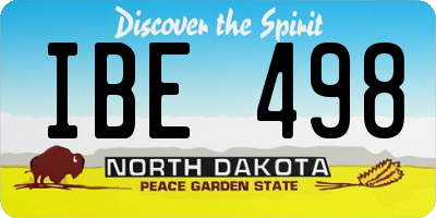 ND license plate IBE498