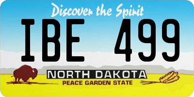 ND license plate IBE499