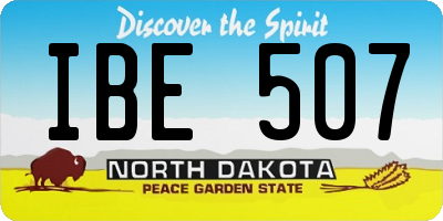 ND license plate IBE507