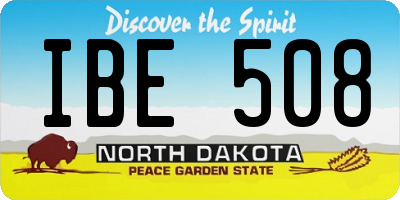 ND license plate IBE508