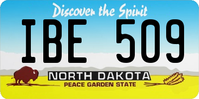 ND license plate IBE509