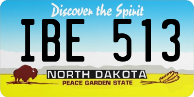 ND license plate IBE513