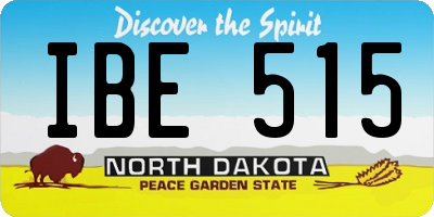 ND license plate IBE515