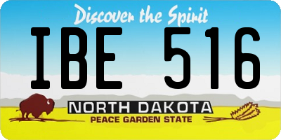 ND license plate IBE516