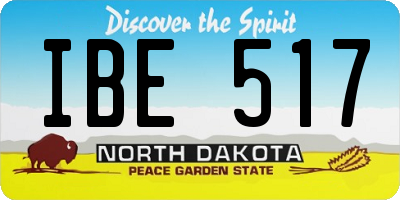 ND license plate IBE517