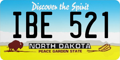 ND license plate IBE521