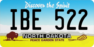 ND license plate IBE522