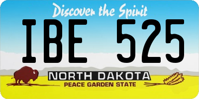 ND license plate IBE525
