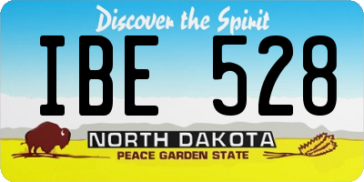 ND license plate IBE528