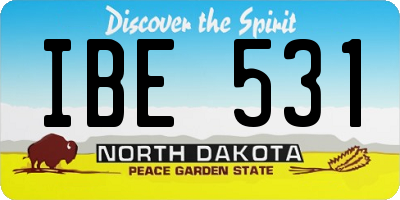 ND license plate IBE531